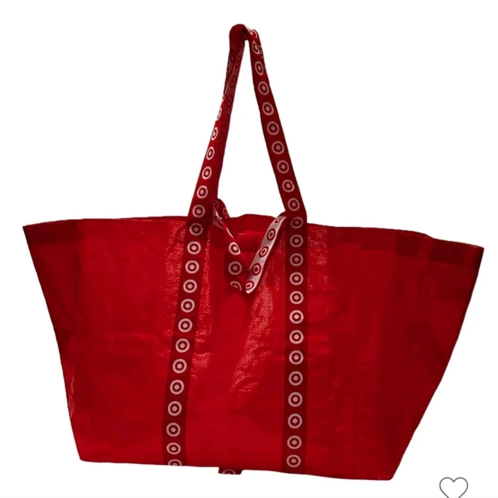 XL Target RUN Reuable Tote Bag Red Bulleye logo pack of 2